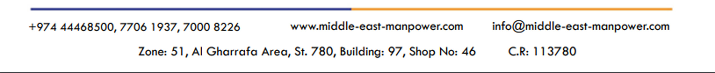 Middle East Manpower footer